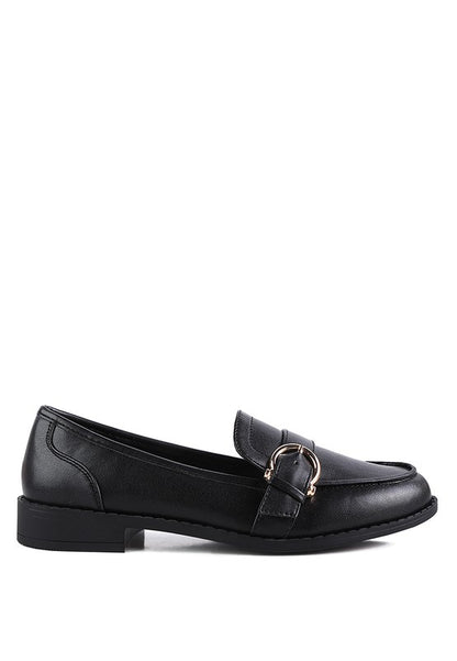 Sheboss Buckle Detail Loafers - Tigbul's Variety Fashion Shop
