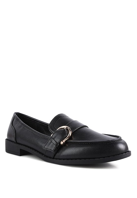 Sheboss Buckle Detail Loafers - Tigbul's Variety Fashion Shop