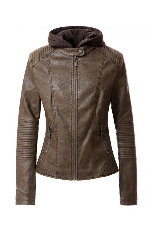 Women's PU Jacket - Tigbul's Variety Fashion Shop