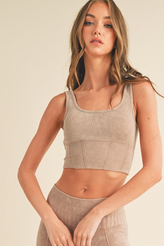 Women's Ultra-Comfort Ribbed Sports Bra - Tigbul's Variety Fashion Shop