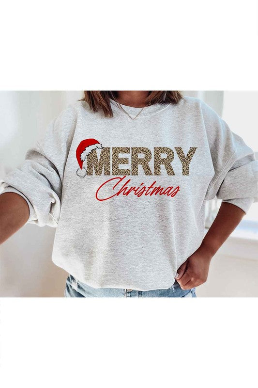 Merry Christmas Graphic Sweatshirt - Tigbul's Variety Fashion Shop