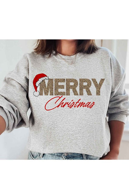 Merry Christmas Graphic Sweatshirt - Tigbul's Variety Fashion Shop