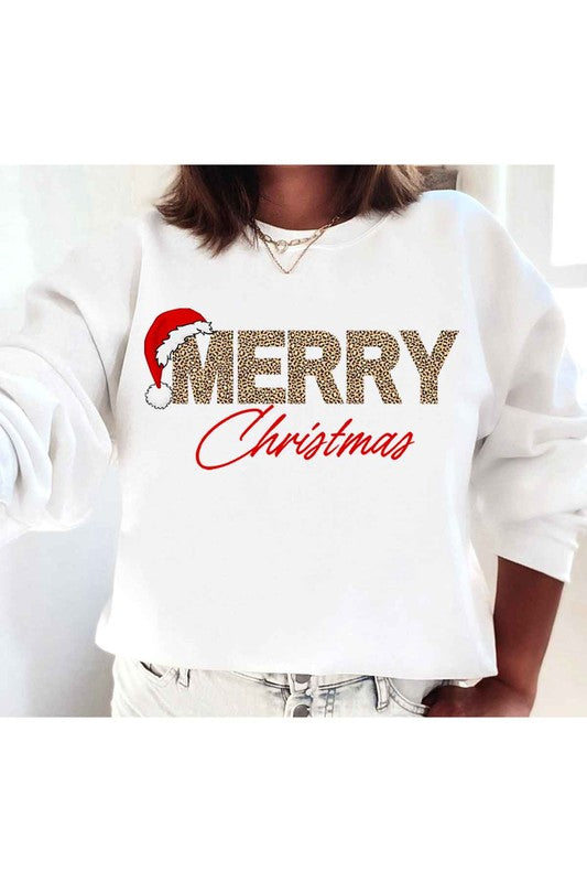 Merry Christmas Graphic Sweatshirt - Tigbul's Variety Fashion Shop