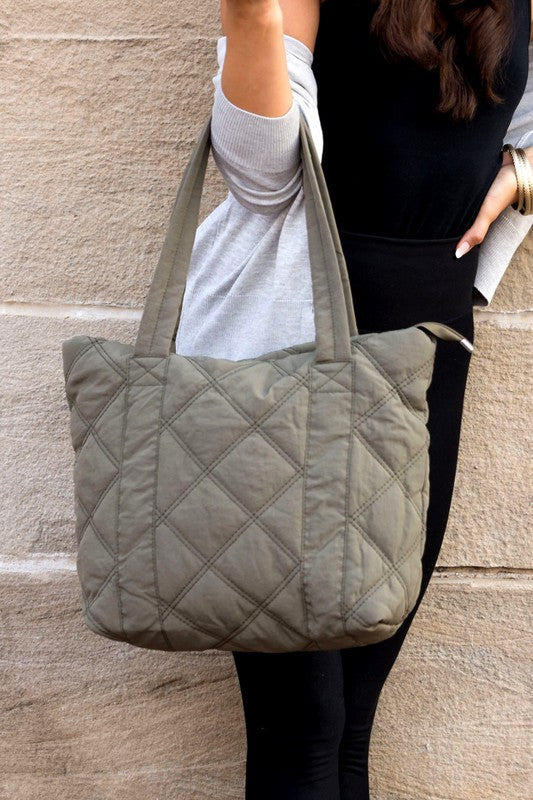 Quilted Tote - Tigbul's Variety Fashion Shop
