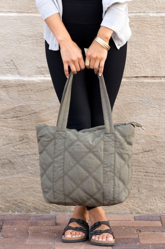 Quilted Tote - Tigbul's Variety Fashion Shop