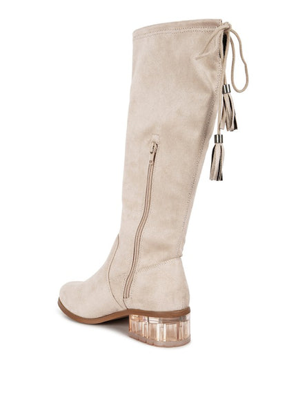 Francesca Tassels Detail Short Heel Calf Boot - Tigbuls Variety Fashion