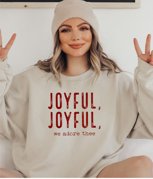 Joyful, Joyful, We Adore Thee Sweatshirt - Tigbul's Variety Fashion Shop