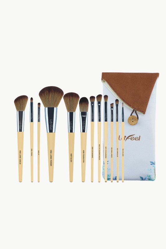 Lafeel Face and Eye Brush Set with Bag - Tigbuls Variety Fashion