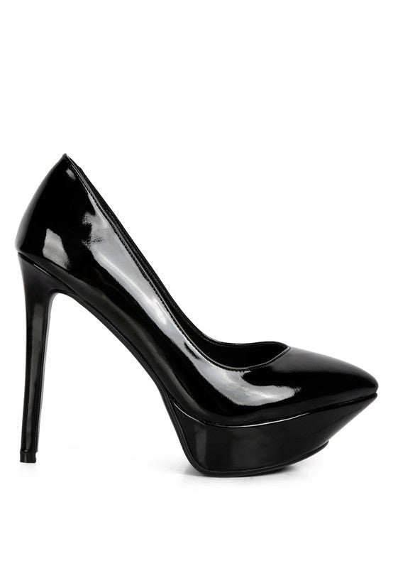 ROTHKO Black Patent Stiletto Sandals - Tigbul's Variety Fashion Shop