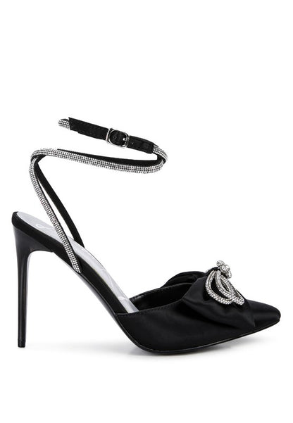Winged High Heel Rhinestone Embellished Sandals - Tigbul's Variety Fashion Shop