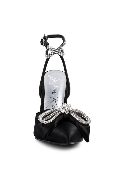 Winged High Heel Rhinestone Embellished Sandals - Tigbul's Variety Fashion Shop