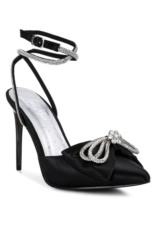 Winged High Heel Rhinestone Embellished Sandals - Tigbuls Variety Fashion