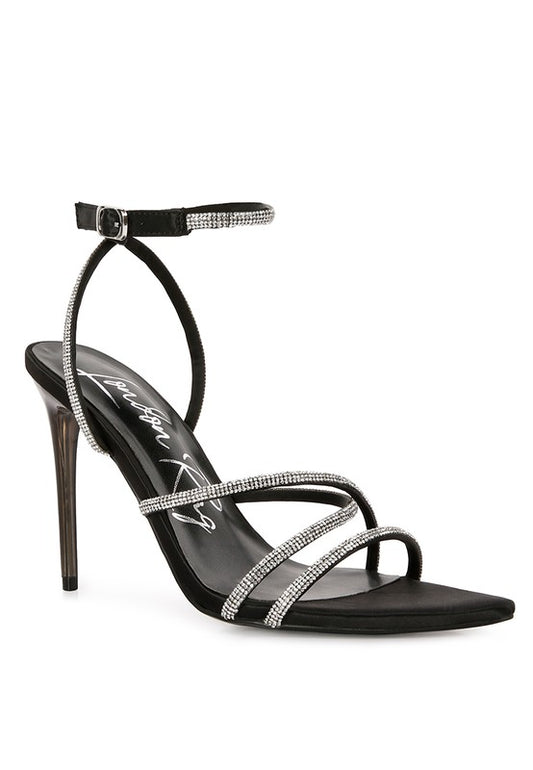 Dare Me Rhinestone Embellished Stiletto Sandals - Tigbuls Variety Fashion