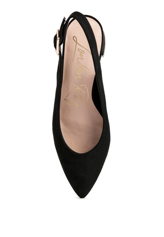 Top Job Micro Suede Slingback Sandals - Tigbul's Variety Fashion Shop