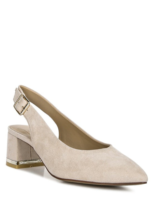 Top Job Micro Suede Slingback Sandals - Tigbul's Variety Fashion Shop