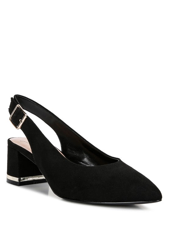 Top Job Micro Suede Slingback Sandals - Tigbul's Variety Fashion Shop