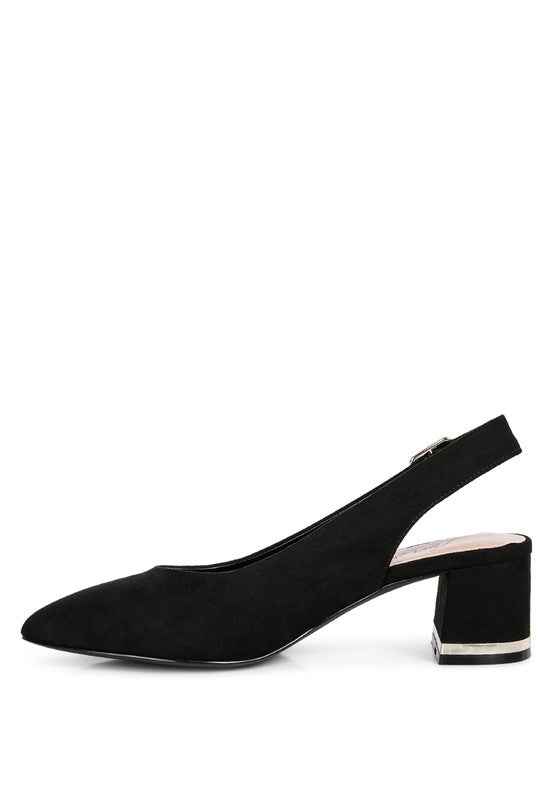 Top Job Micro Suede Slingback Sandals - Tigbul's Variety Fashion Shop