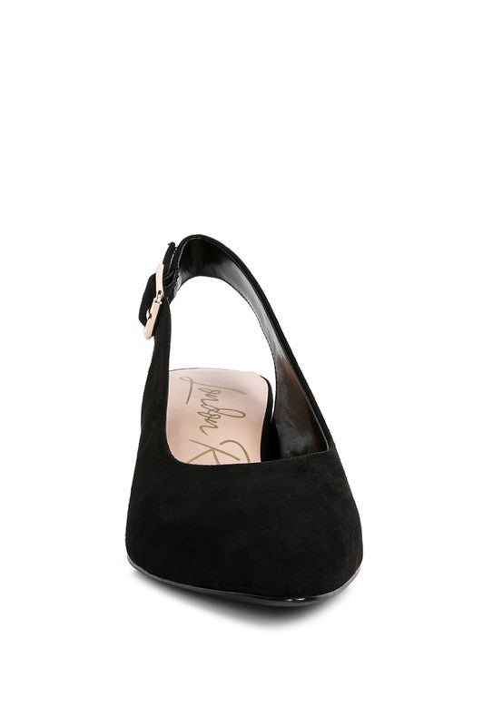 Top Job Micro Suede Slingback Sandals - Tigbul's Variety Fashion Shop