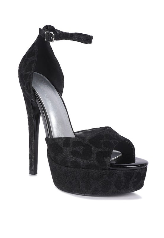 BRIGITTE Leopard Print Peep toe Stiletto Sandal - Tigbuls Variety Fashion