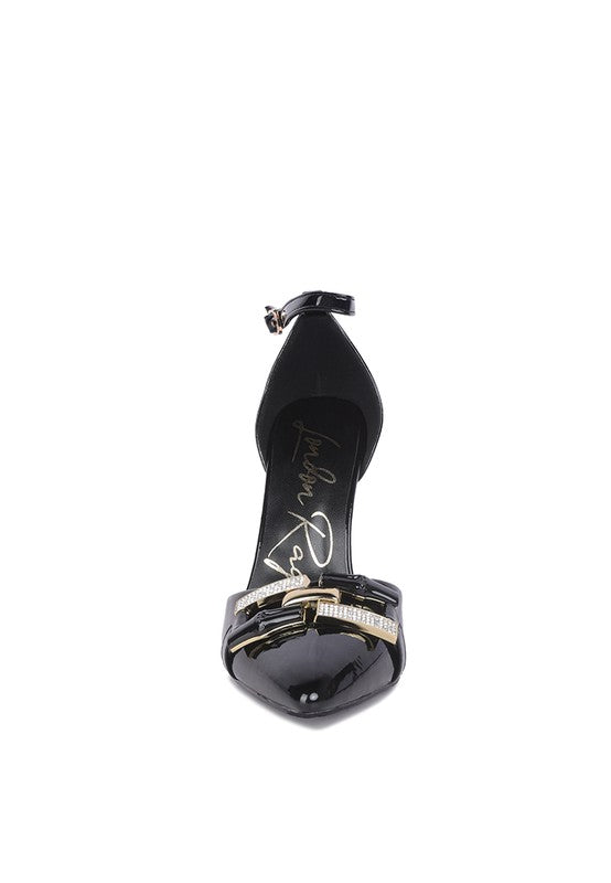 Mocktail Buckle Embellished Stiletto Heels - Tigbuls Variety Fashion