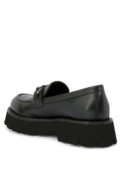 CHEVIOT Chunky Leather Loafers - Tigbuls Variety Fashion