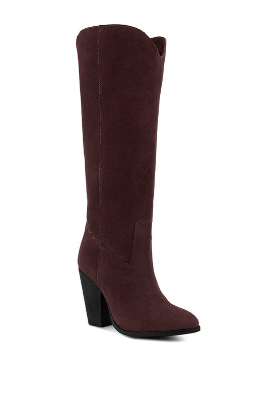 GREAT-STORM Suede Leather Calf Boots - Tigbuls Variety Fashion