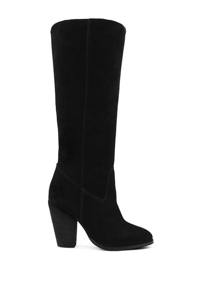 GREAT-STORM Suede Leather Calf Boots - Tigbuls Variety Fashion