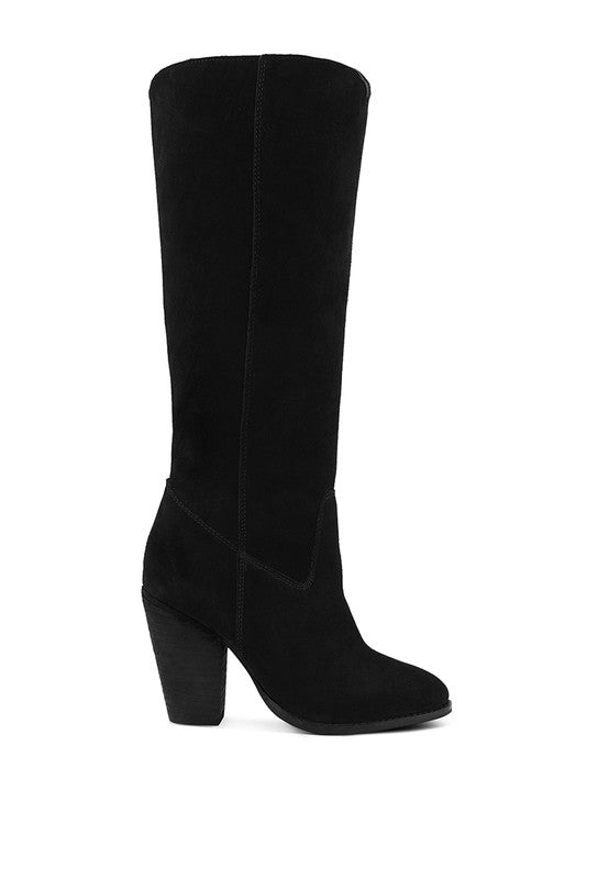 GREAT-STORM Suede Leather Calf Boots - Tigbuls Variety Fashion