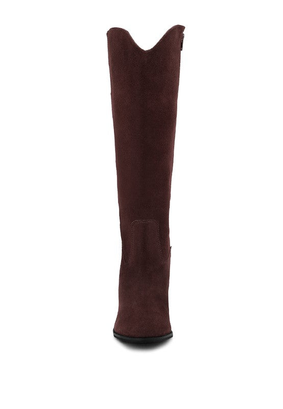 GREAT-STORM Suede Leather Calf Boots - Tigbuls Variety Fashion