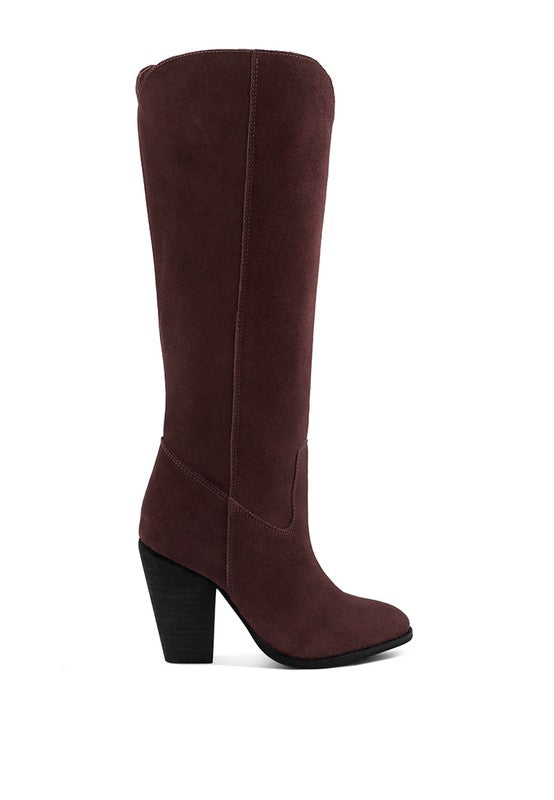 GREAT-STORM Suede Leather Calf Boots - Tigbuls Variety Fashion