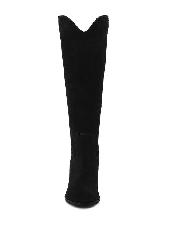 GREAT-STORM Suede Leather Calf Boots - Tigbuls Variety Fashion