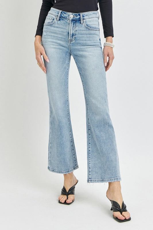 RISEN Full Size High Rise Ankle Flare Jeans - Tigbul's Variety Fashion Shop