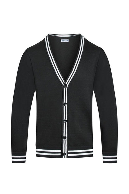 TWO STRIPE CARDIGAN - Tigbul's Variety Fashion Shop