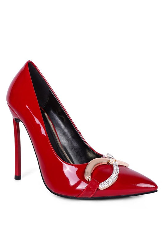 COCKTAIL Buckle Embellished Stiletto Pump Shoes - Tigbul's Variety Fashion Shop