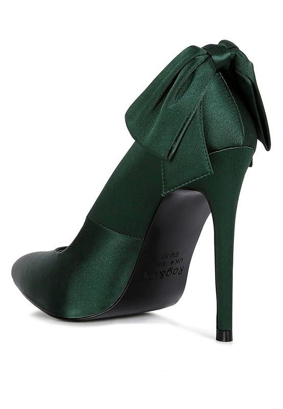 HORNET Green Satin Stiletto Pump Sandals - Tigbuls Variety Fashion