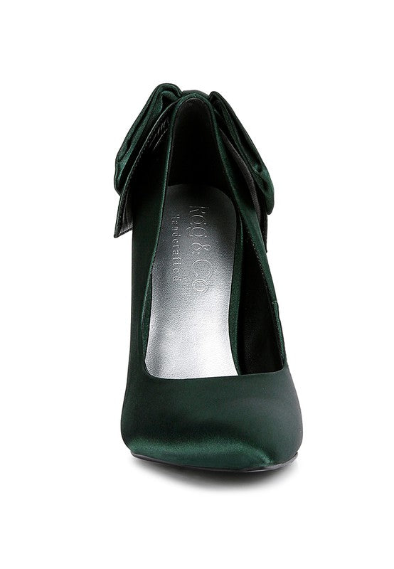 HORNET Green Satin Stiletto Pump Sandals - Tigbuls Variety Fashion