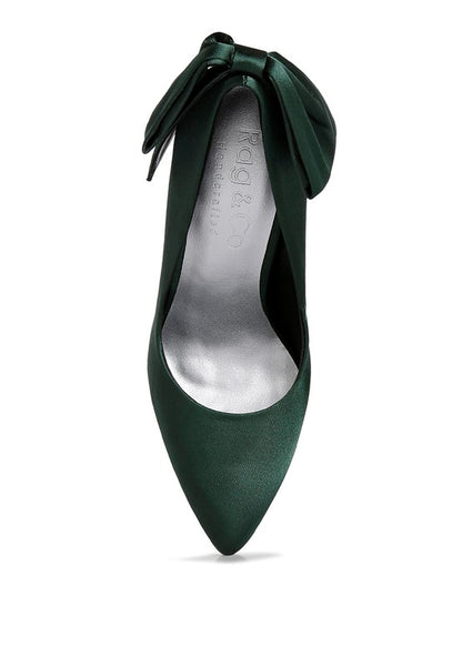 HORNET Green Satin Stiletto Pump Sandals - Tigbuls Variety Fashion