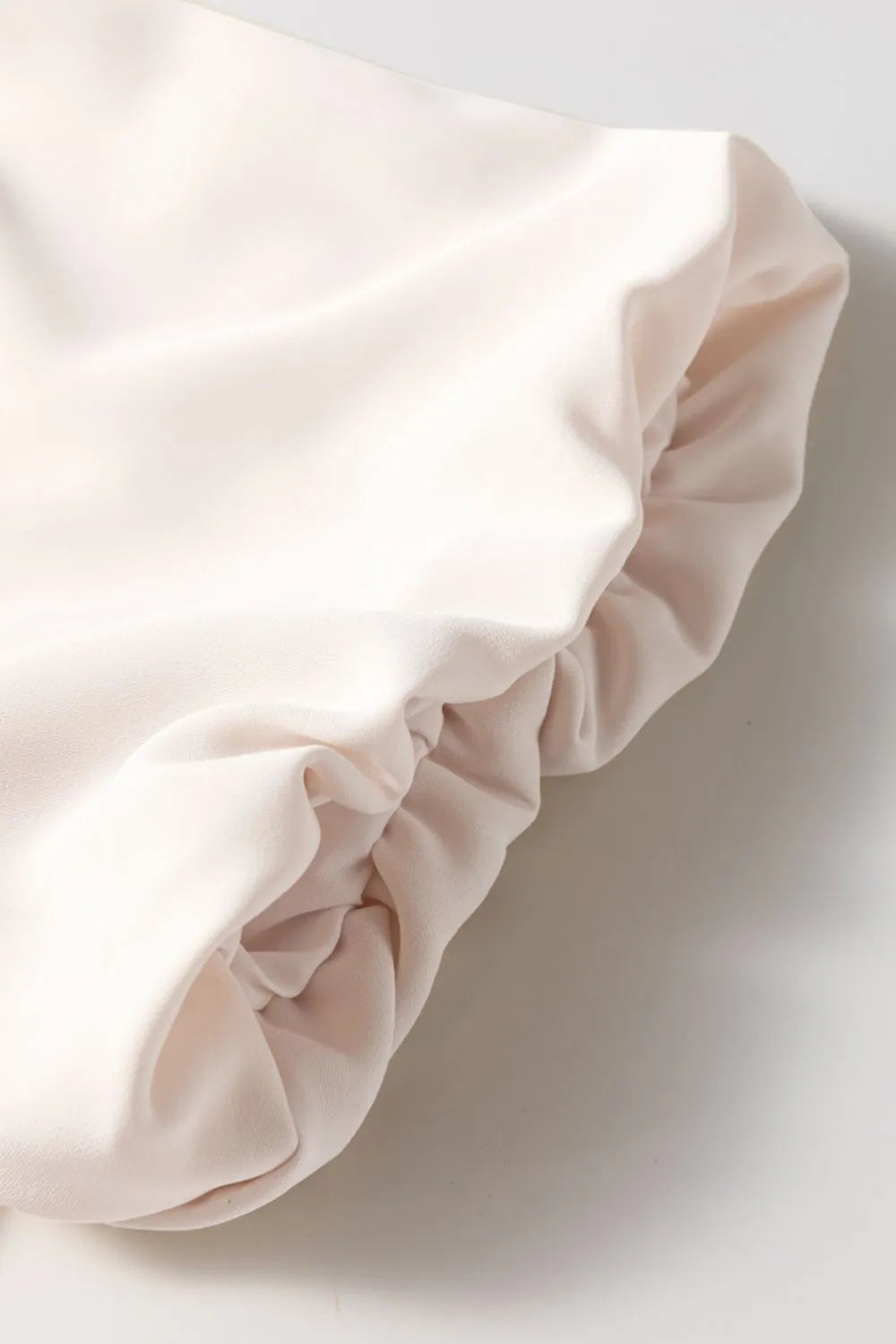Bow Tie Short Puff Sleeve Ruffle Hem Blouse - Tigbul's Variety Fashion Shop
