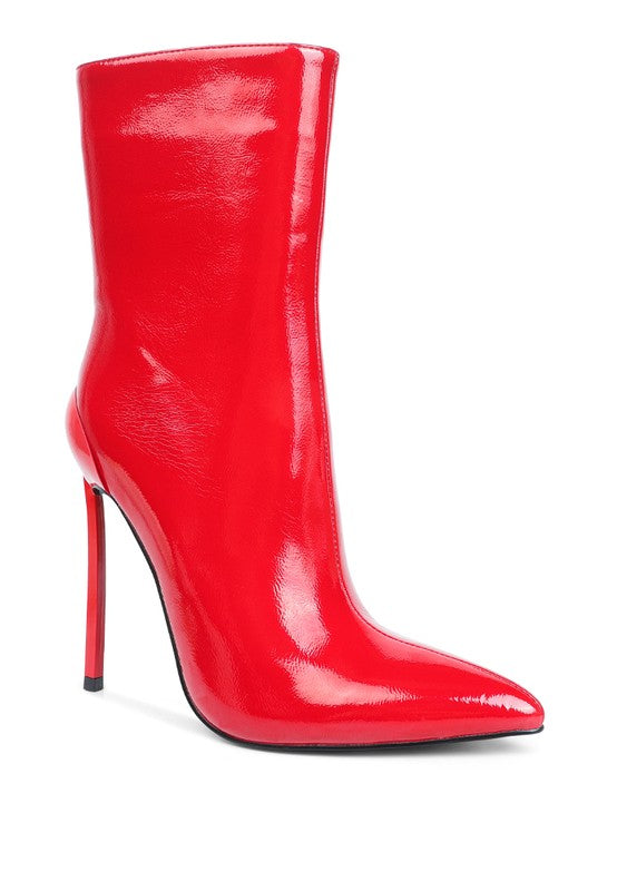 Mercury Patent High Heeled Ankle Boot - Tigbul's Variety Fashion Shop