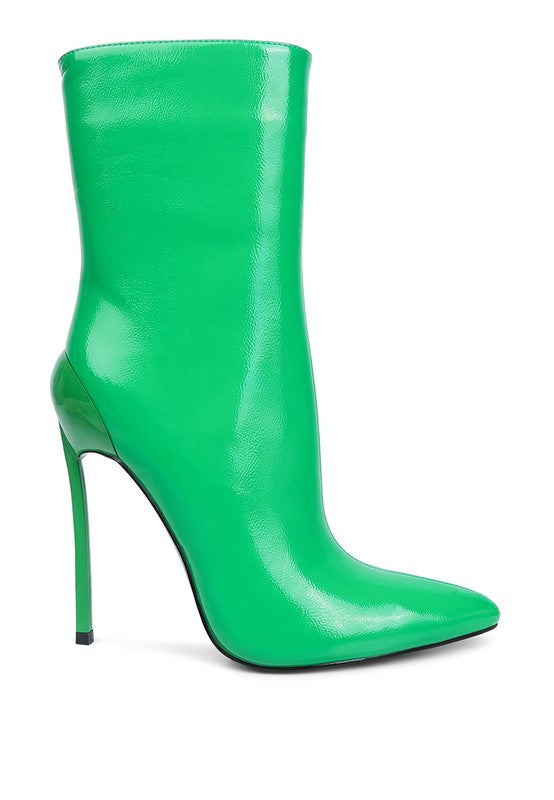 Mercury Patent High Heeled Ankle Boot - Tigbul's Variety Fashion Shop