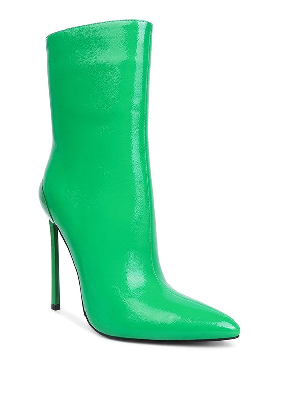 Mercury Patent High Heeled Ankle Boot - Tigbul's Variety Fashion Shop