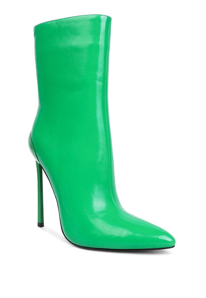 Mercury Patent High Heeled Ankle Boot - Tigbul's Variety Fashion Shop