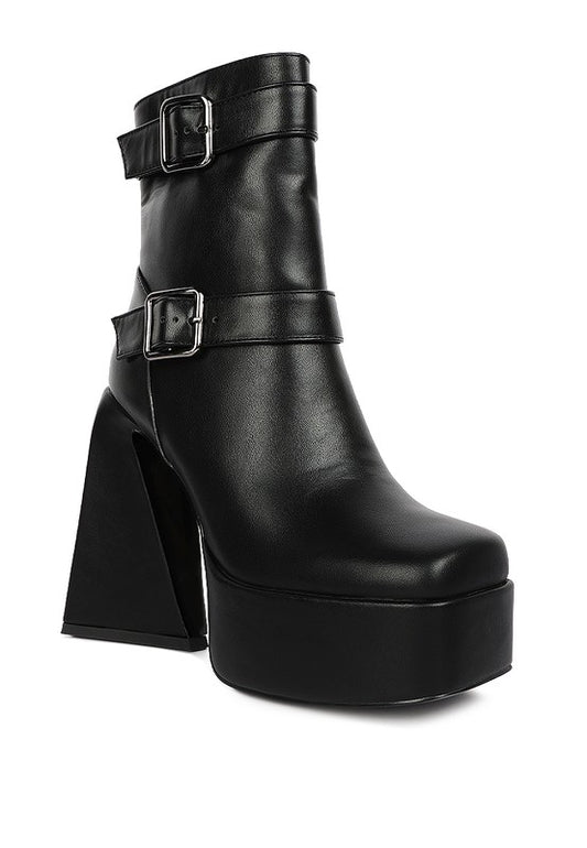 Hot Cocoa High Platform Heel Ankle Boot - Tigbul's Variety Fashion Shop