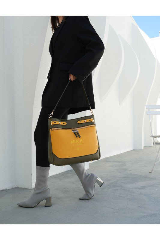 MKF Collection Evie two tone Shoulder bag by Mia k - Tigbul's Variety Fashion Shop