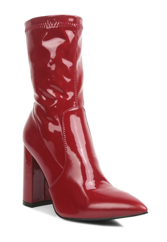 Pluto Block Heel Stiletto Ankle Boot - Tigbuls Variety Fashion