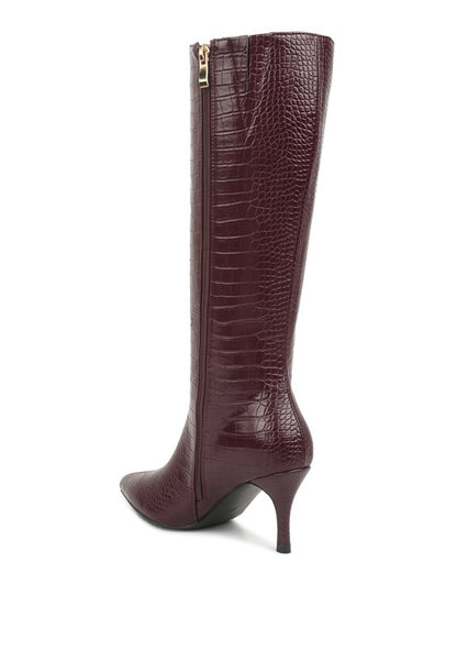 Uptown Pointed Mid Heel Calf Boots - Tigbuls Variety Fashion