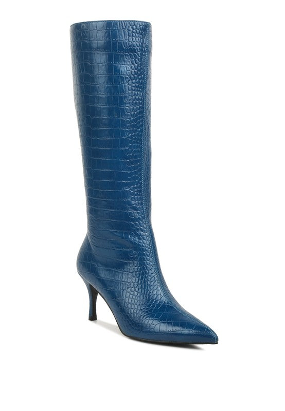 Uptown Pointed Mid Heel Calf Boots - Tigbuls Variety Fashion