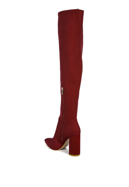 Schiffer High Block Heeled Long Boot - Tigbuls Variety Fashion