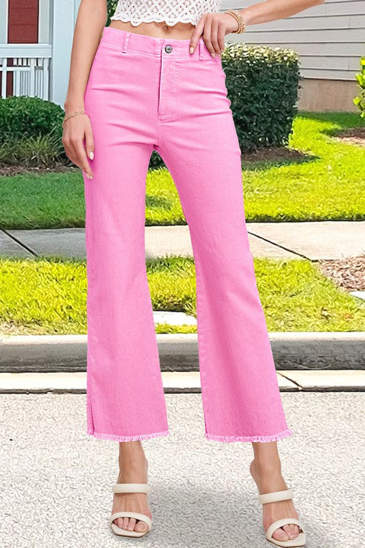 Judy Cropped Flared Pants - Tigbuls Variety Fashion