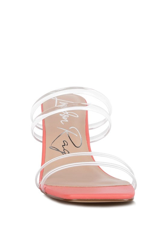 London Rag Nightfall 2.9" Clear Spool Heeled Sandal - Tigbul's Variety Fashion Shop